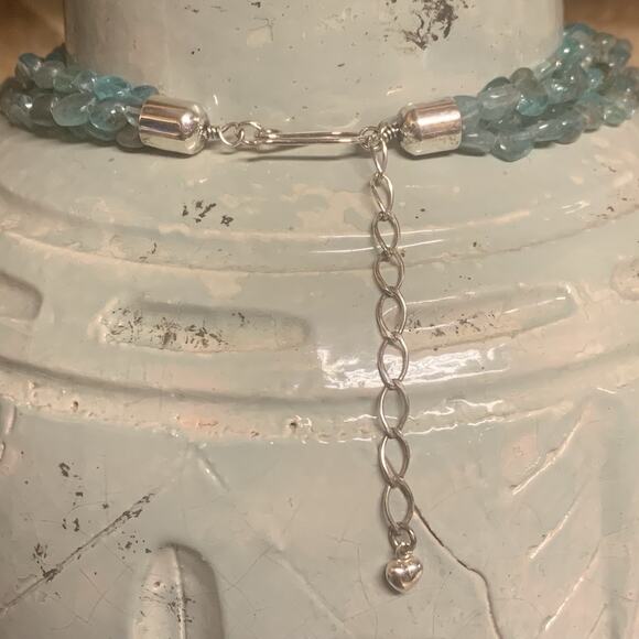 Jay King Necklace Multi Strand Sterling Silver and Blue Apatite DTR - Picture 9 of 9